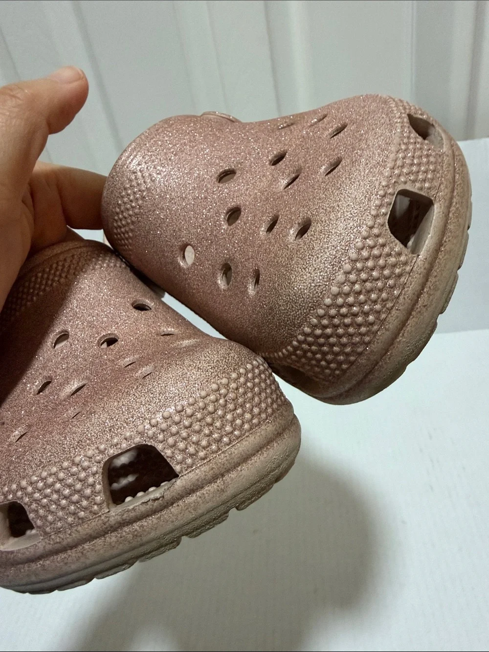 Kids Classic Glitter Crocs Sandals - Kids Juniors Size 1